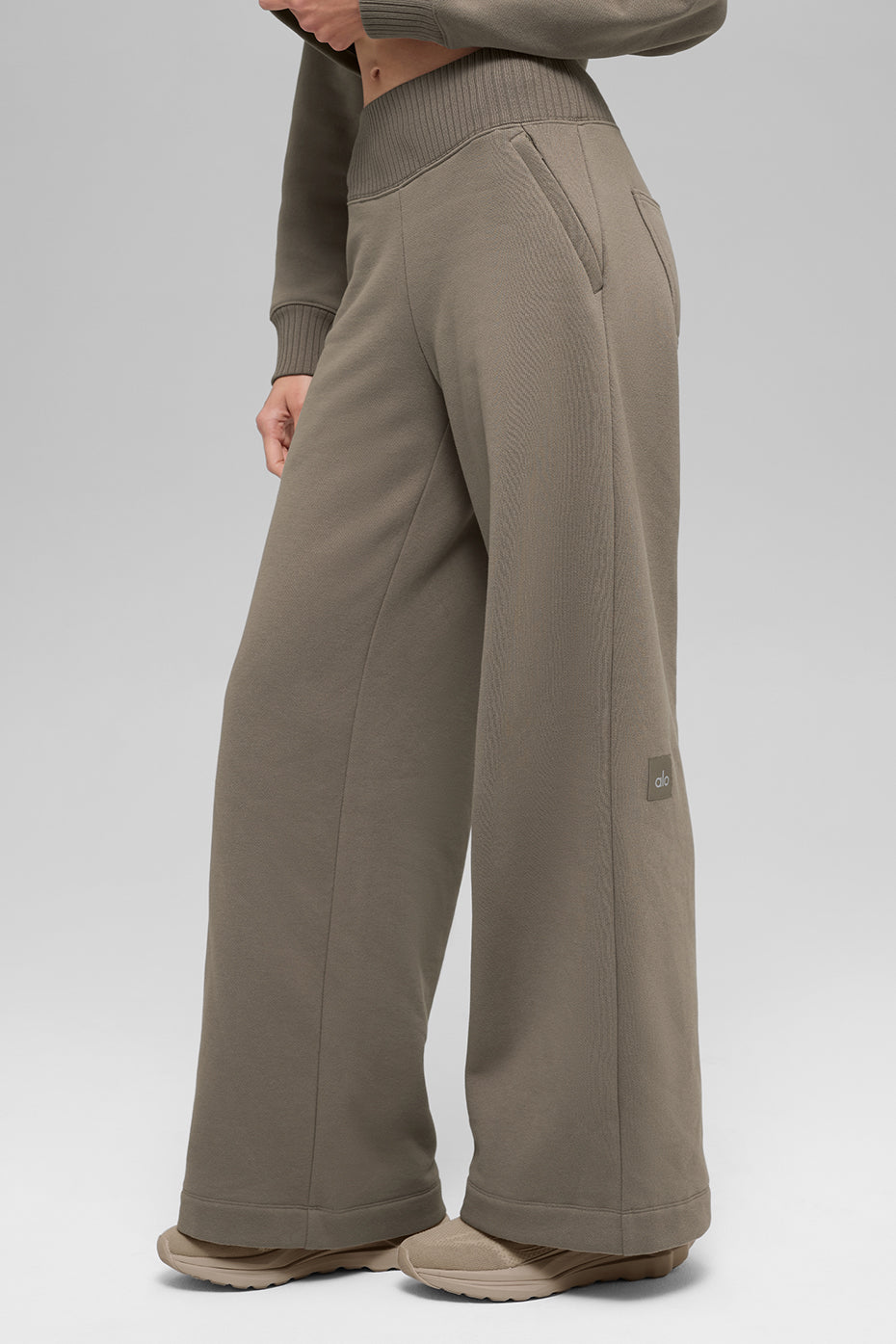Serenity Wide Leg Sweatpant - Light Cocoa - Image 4