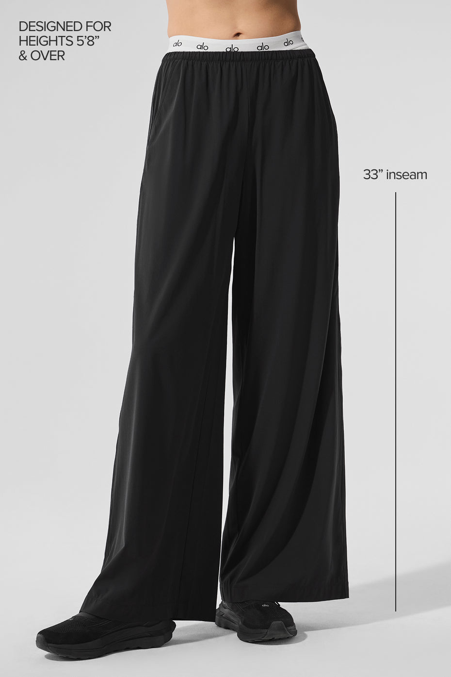 Breezy Wide Leg Pant (Long) - Black - Image 2