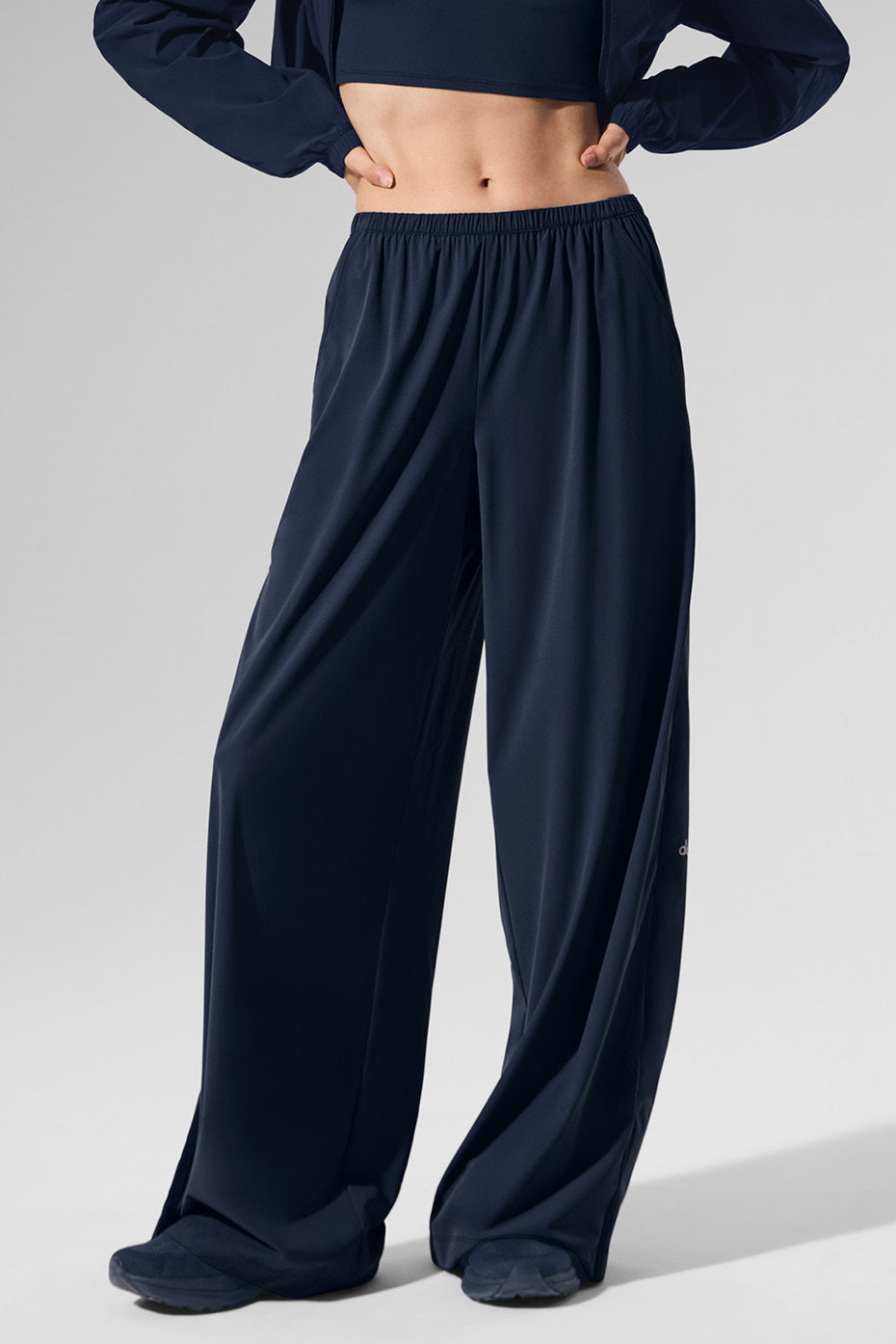 Breezy Wide Leg Pant (Long) - Navy - Image 4