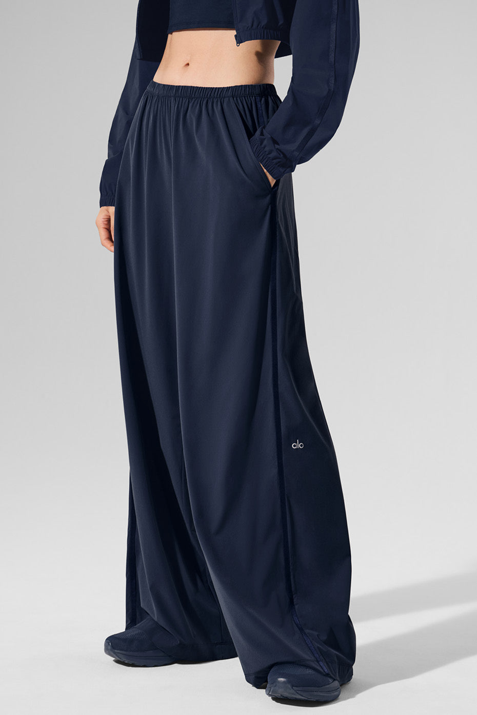 Breezy Wide Leg Pant (Long) - Navy - Image 2