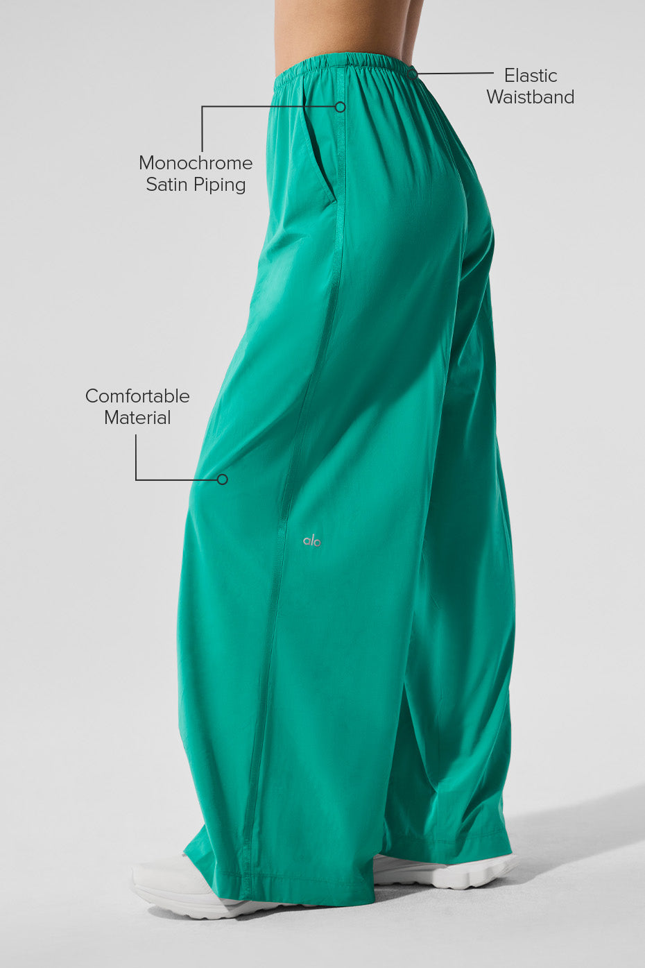 Breezy Wide Leg Pant (Long) - Spruce Green - Image 2