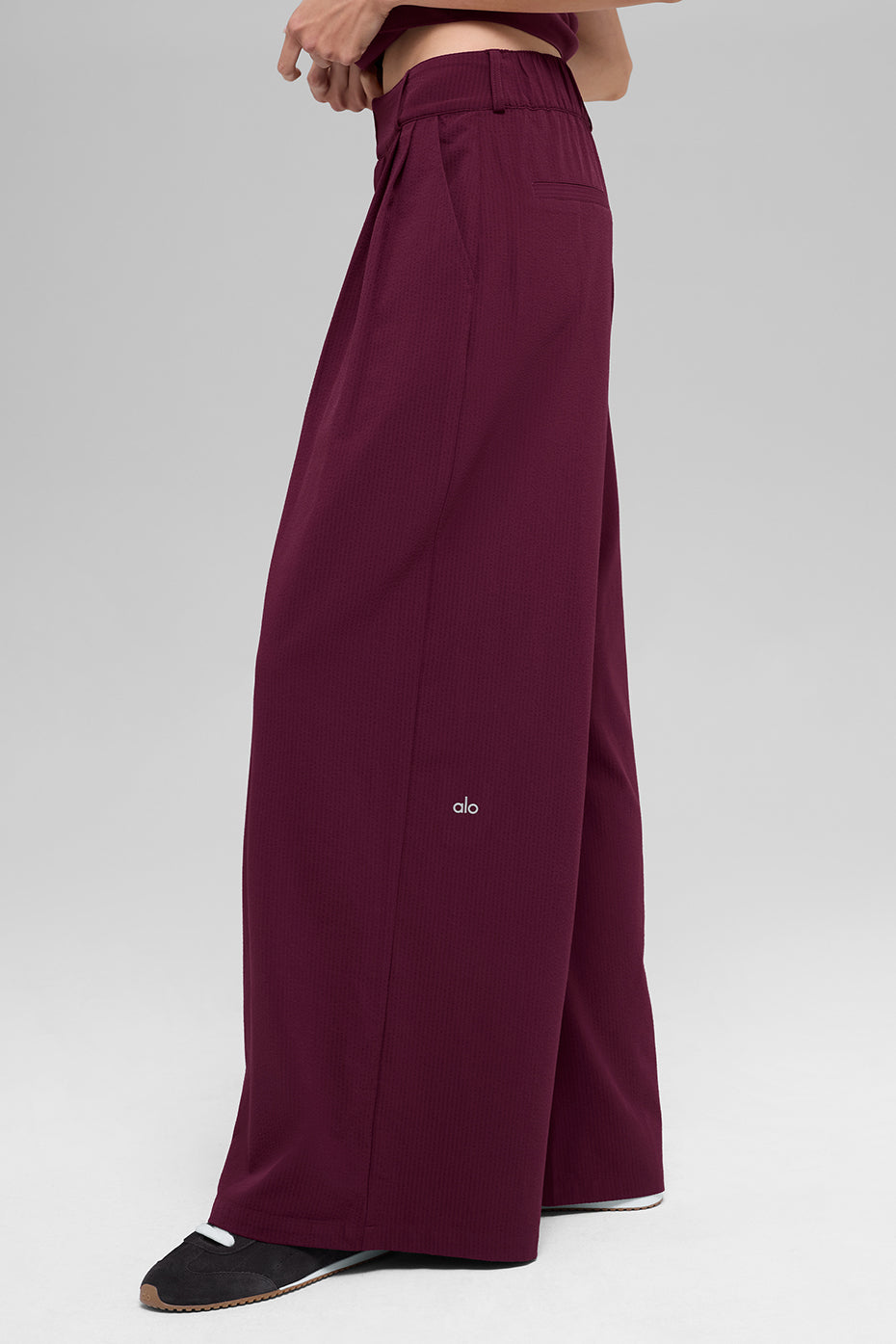 High-Waist Dreamscape Trouser (Regular) - Burgundy - Image 5
