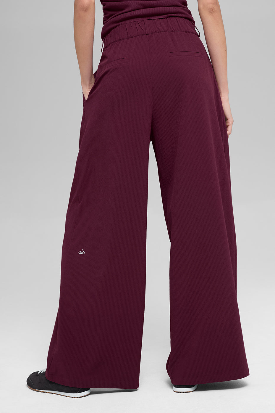High-Waist Dreamscape Trouser (Regular) - Burgundy - Image 3