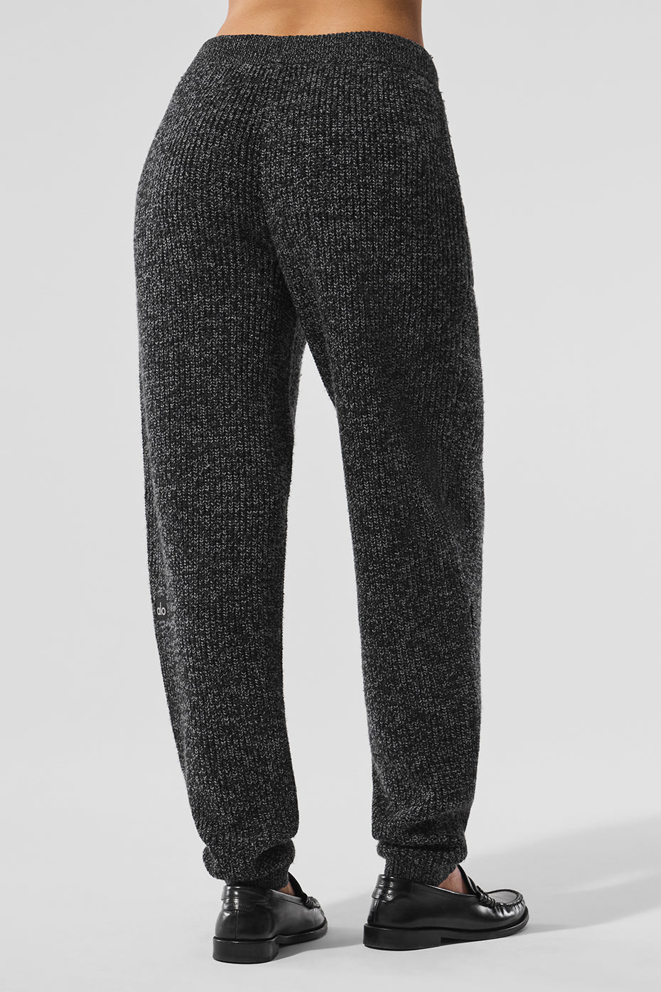 Marl Sweater Pant - Black Marl - Image 3