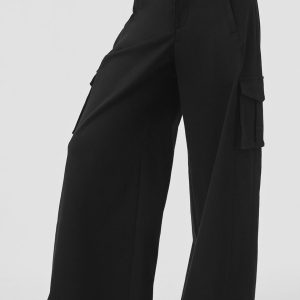 Show Off Cargo Wide Leg Trouser (Regular) - Black