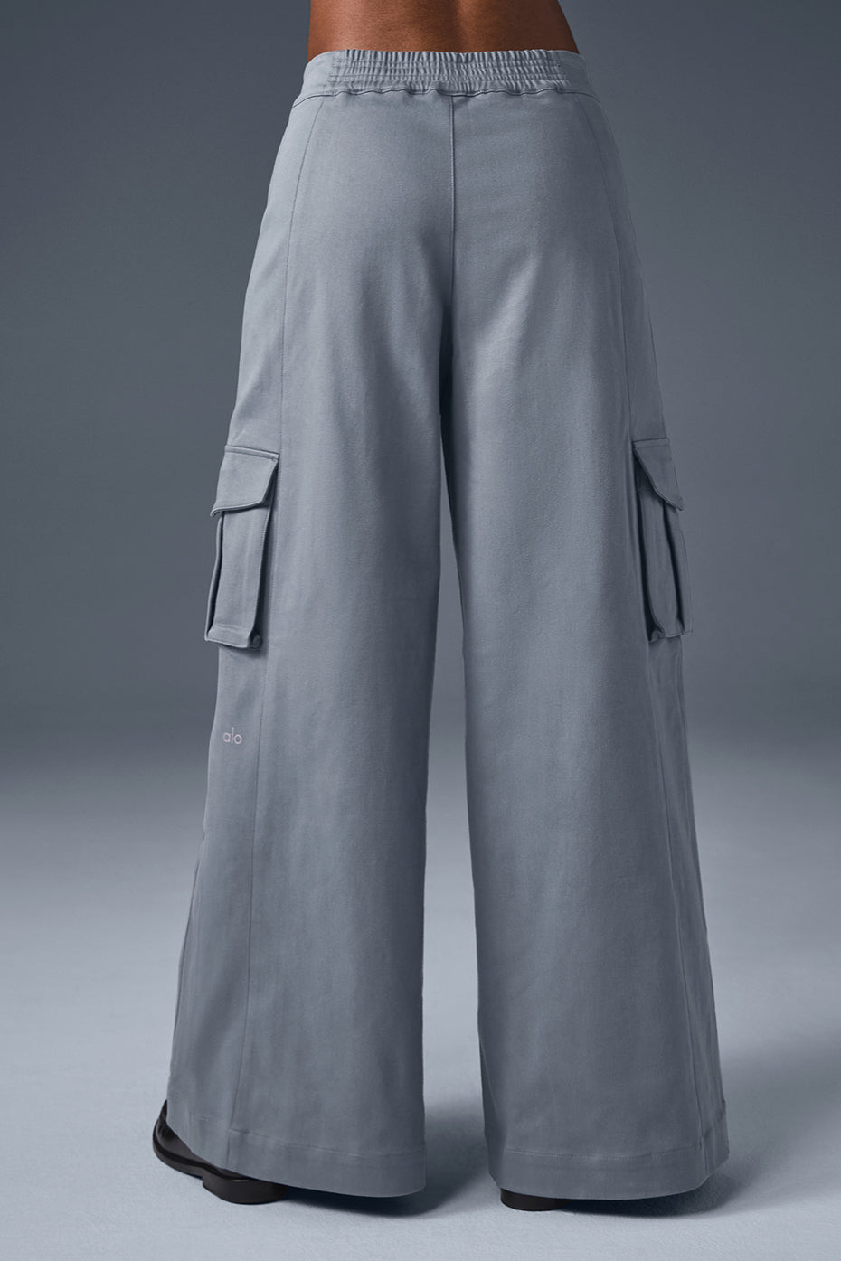 Show Off Cargo Wide Leg Trouser (Regular) - Steel Grey - Image 3