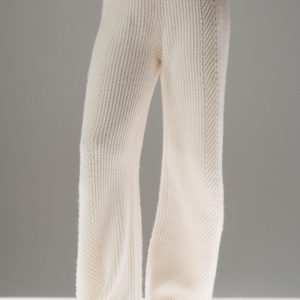 Winter Magic Cashmere Wide Leg Pant - Ivory