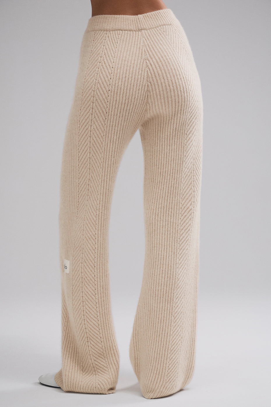 Winter Magic Cashmere Wide Leg Pant - Birch Heather - Image 2