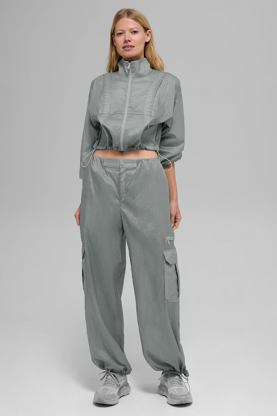 Sheer Game Time Wide Leg Jogger - Lunar Grey - Image 5