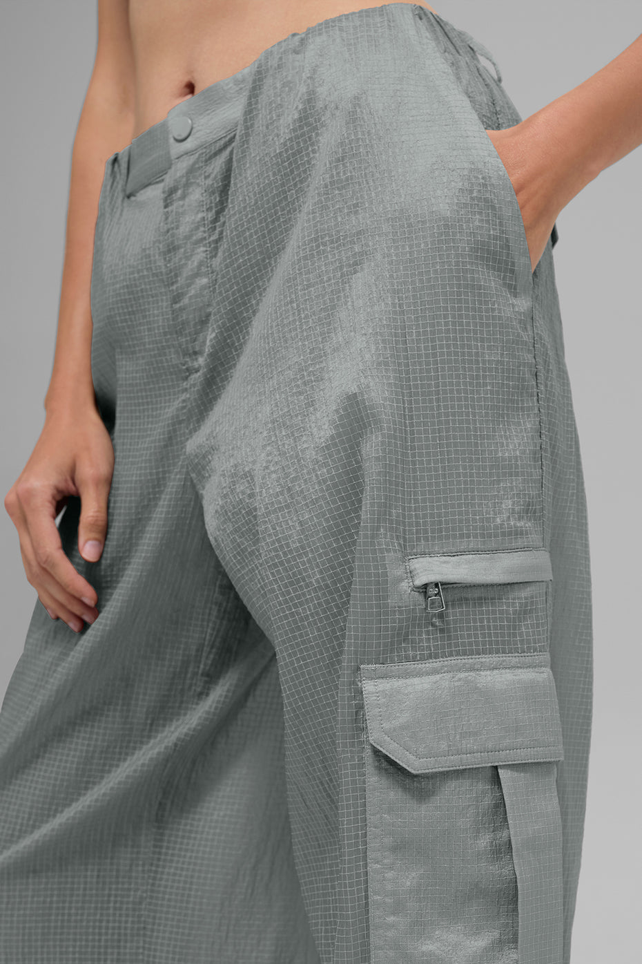 Sheer Game Time Wide Leg Jogger - Lunar Grey - Image 2