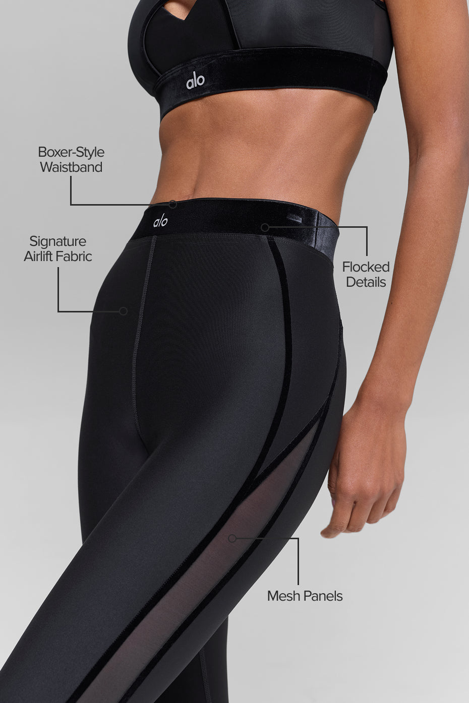 Airlift High-Waist Moonlight Legging - Black - Image 2