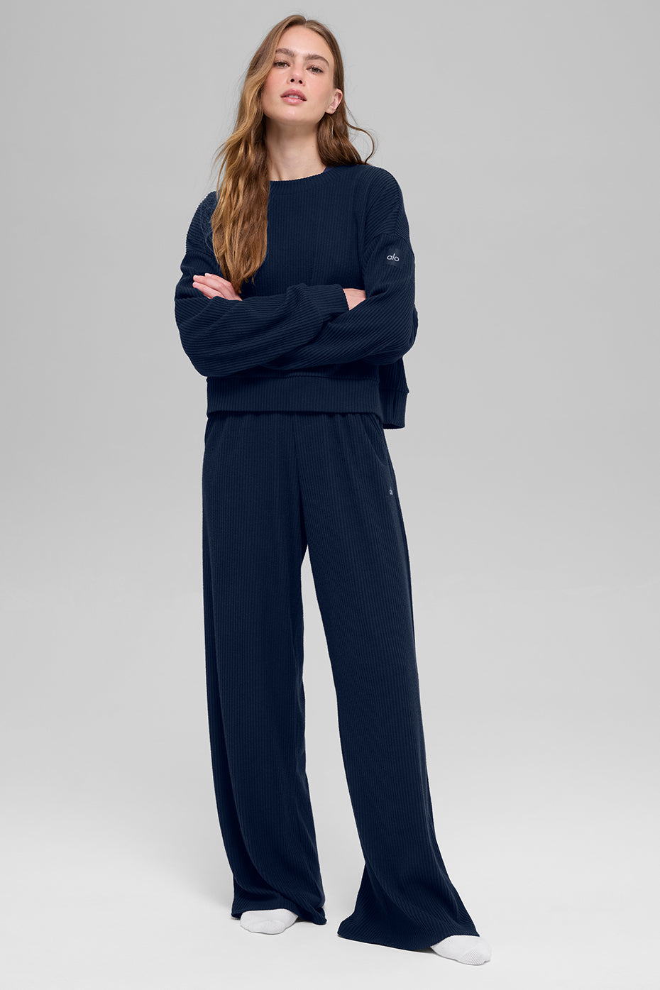 Muse Wide Leg Pant - Navy - Image 4
