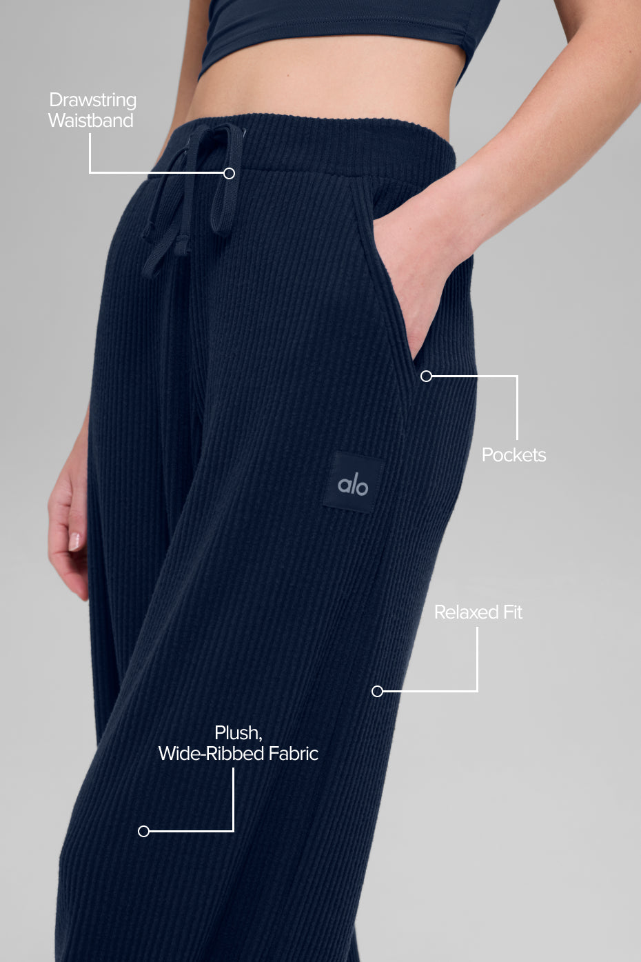 Muse Wide Leg Pant - Navy - Image 2