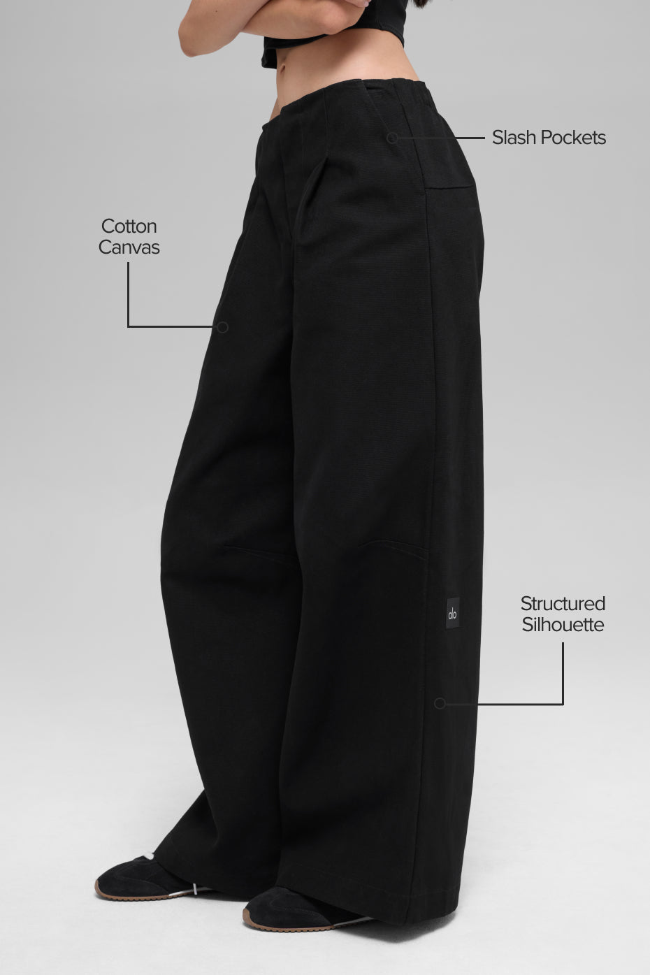 High-Waist Main Character Wide Leg Trouser - Black - Image 2