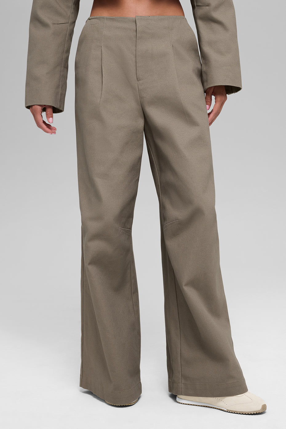 High-Waist Main Character Wide Leg Trouser - Light Cocoa - Image 3