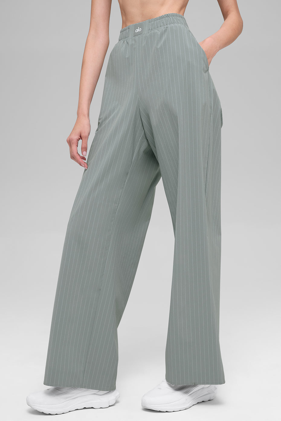 Pinstripe Daylight Boxer Pant (Regular) - Lunar Grey/White - Image 6