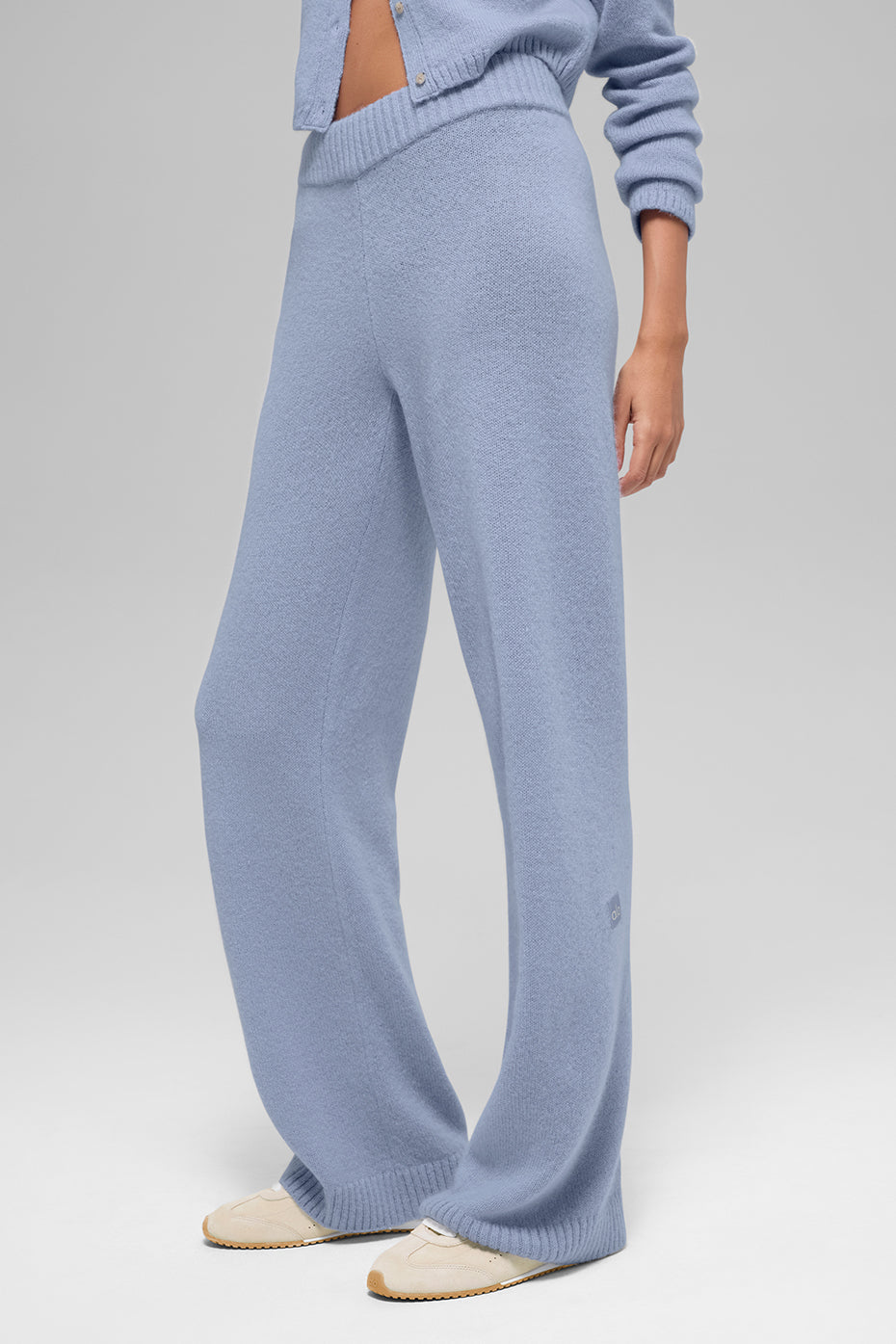 Cashmere High-Waist New Class Wide Leg Pant - Winter Frost - Image 3
