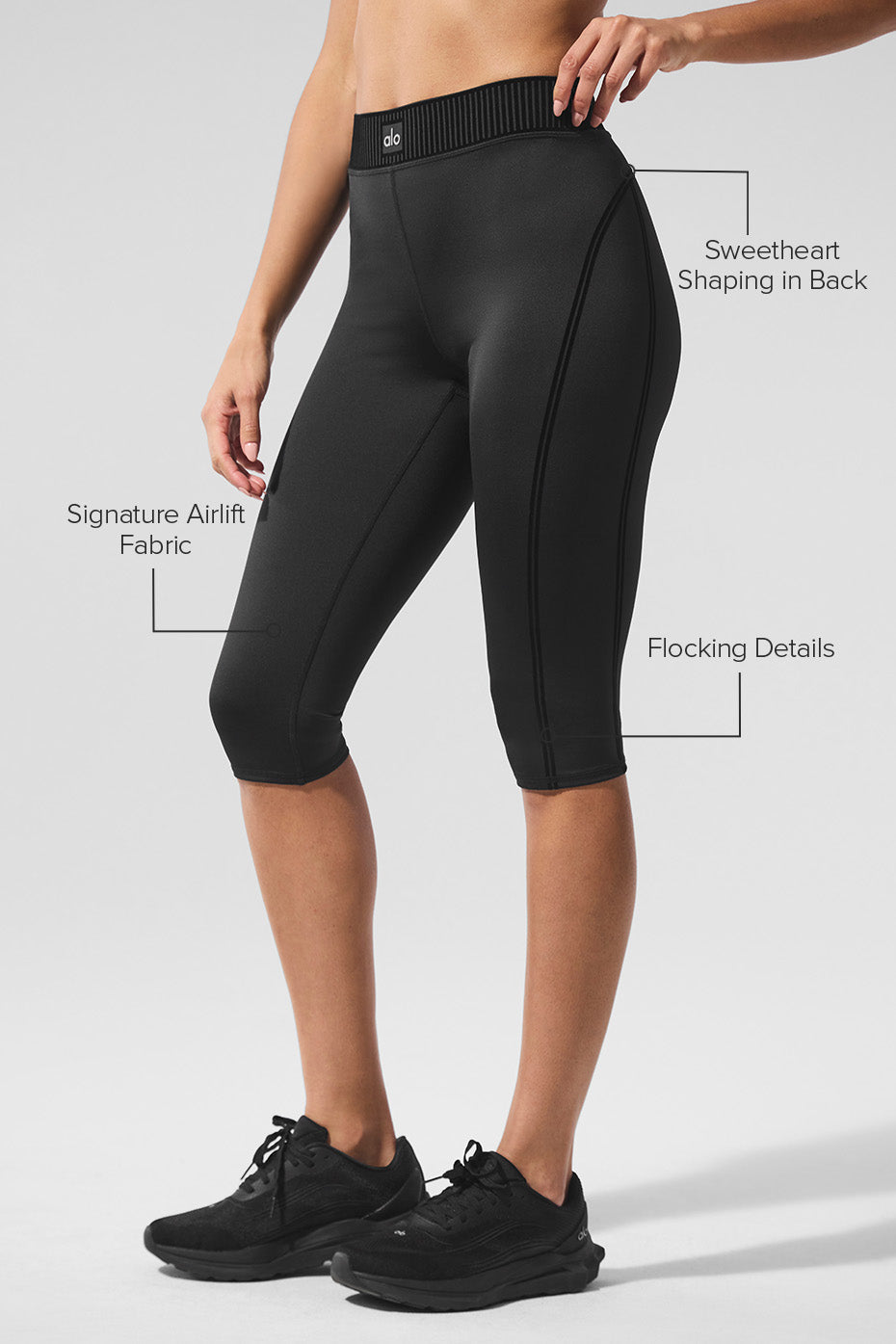 Airlift High-Waist Line Up Capri - Black - Image 2