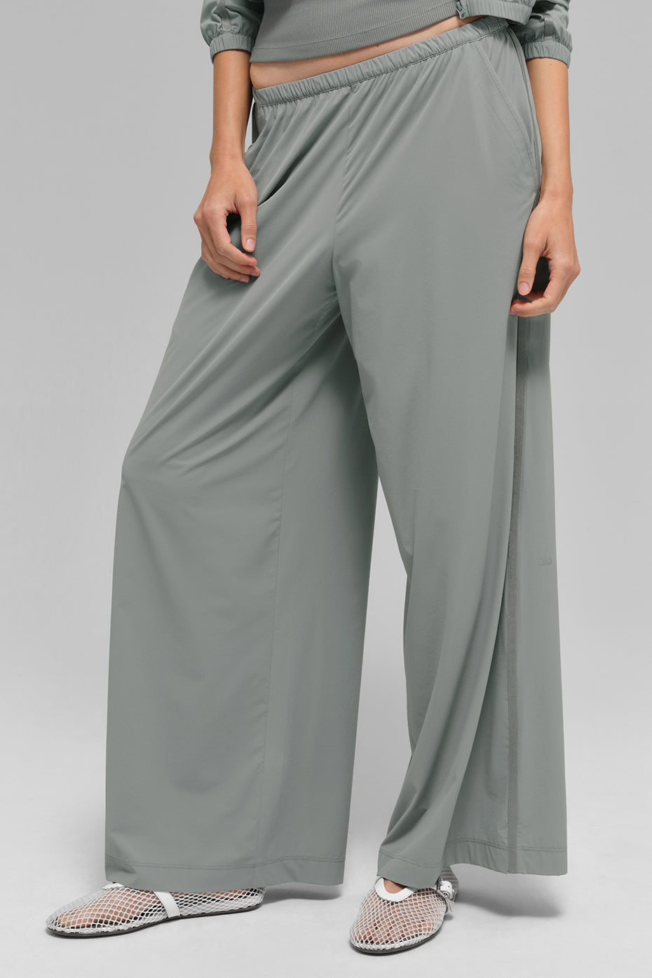 Breezy Wide Leg Pant (Regular) - Lunar Grey - Image 2