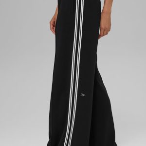 Track Star Wide Leg Pant (Long) - Black