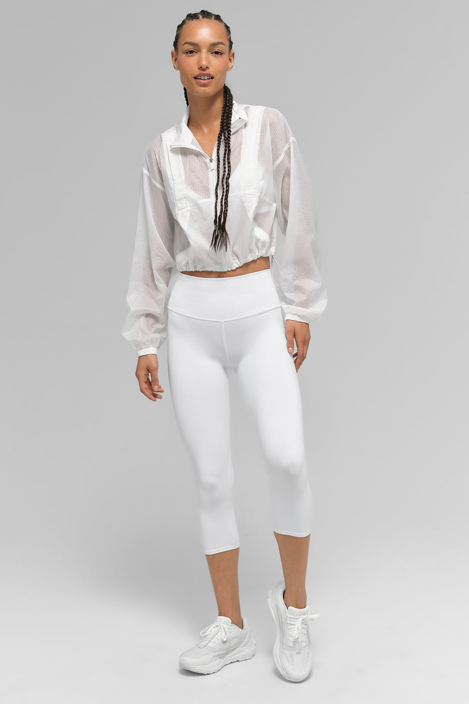 High-Waist Airbrush Capri - White - Image 5