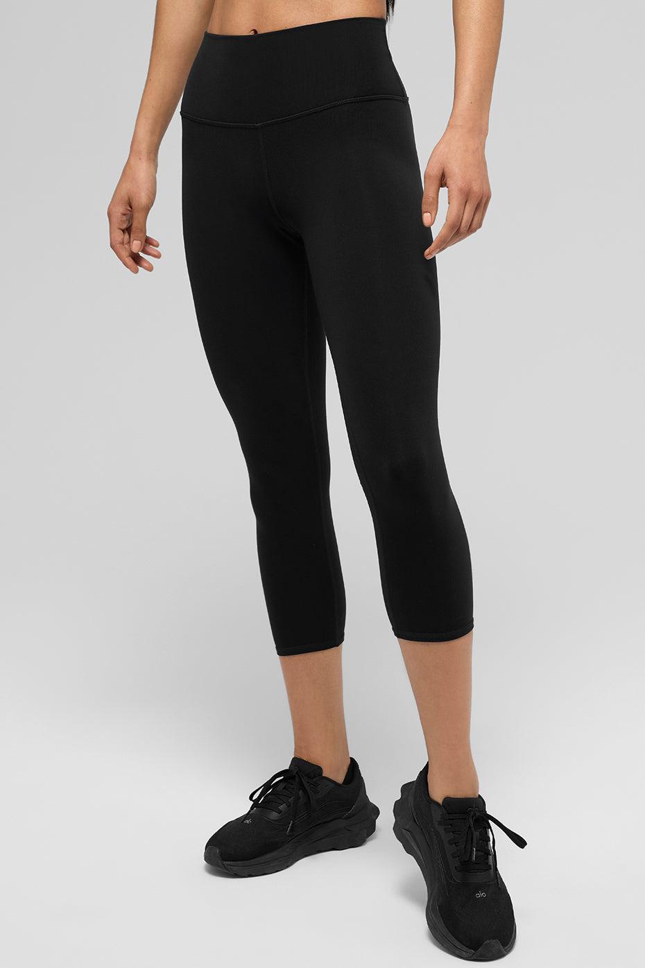 High-Waist Airbrush Capri - Black - Image 3