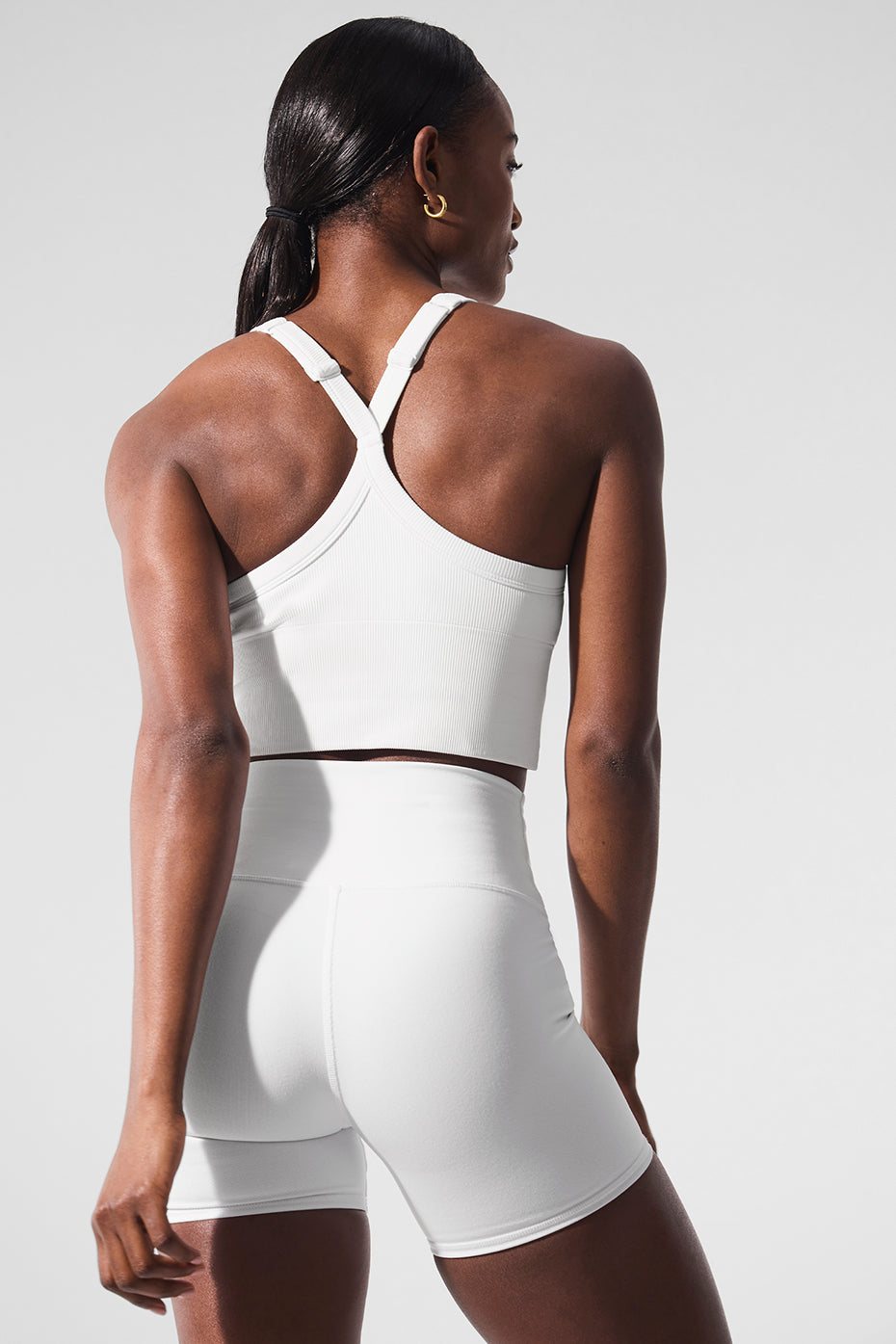 Seamless Ribbed Favorite Bra Tank - White - Image 3