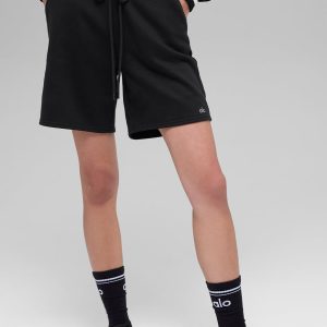 High-Waist Easy Sweat Short - Black
