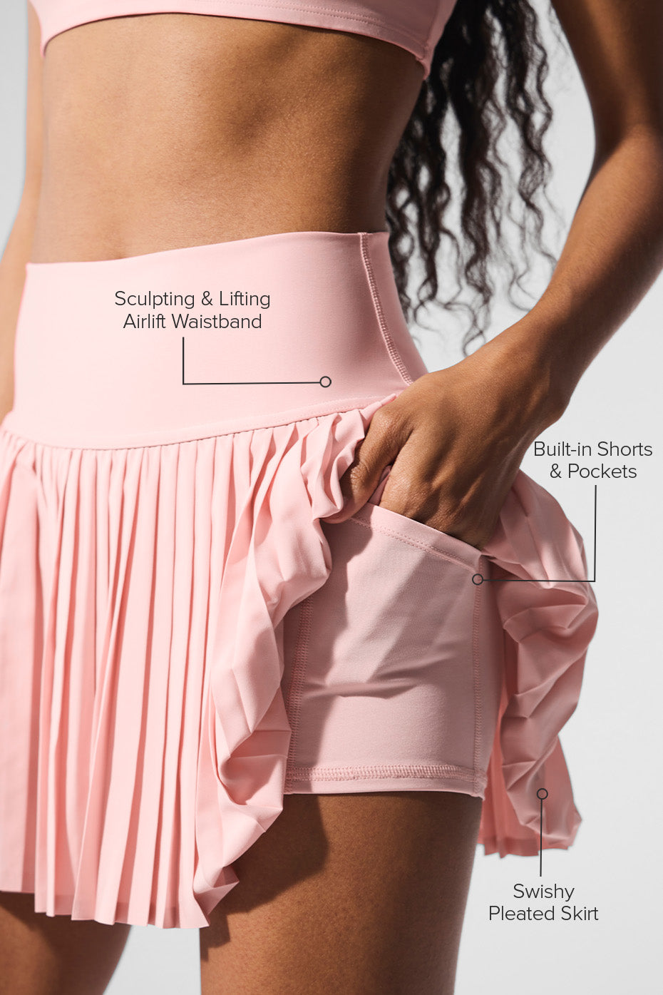 Grand Slam Tennis Skirt - Pink Quartz - Image 2