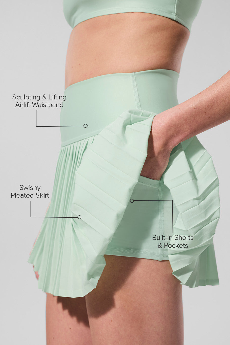 Grand Slam Tennis Skirt - Spearmint - Image 2