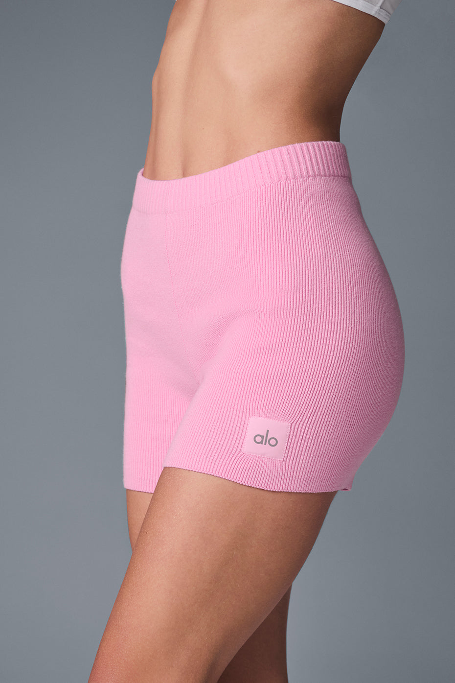 Scholar Knit High-Waist Short - Sweet Pink - Image 4