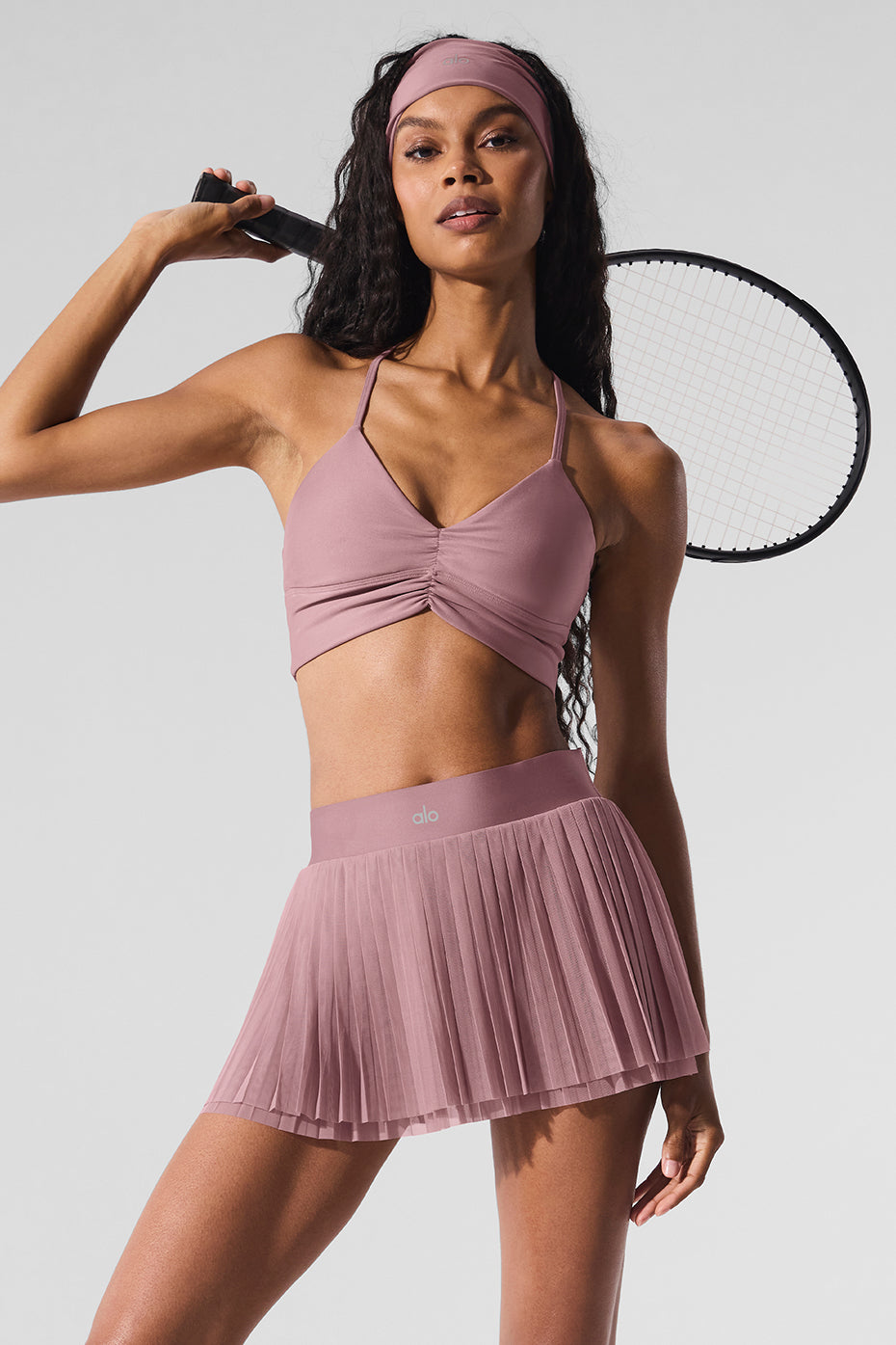 Mesh Baseline Tennis Skirt - Smoky Quartz - Image 6