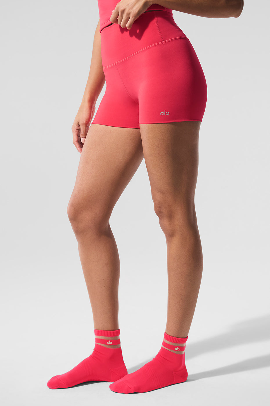 3 ALO Softsculpt High-Waist Precision Short - Candy Red - Image 5