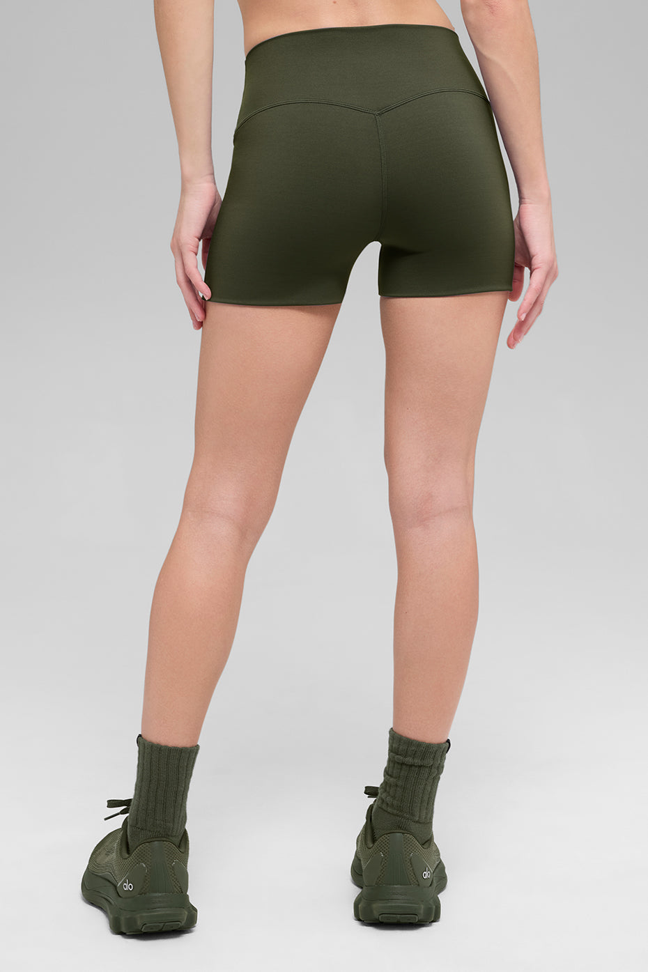 3 ALO Softsculpt High-Waist Precision Short - Green Olive - Image 3
