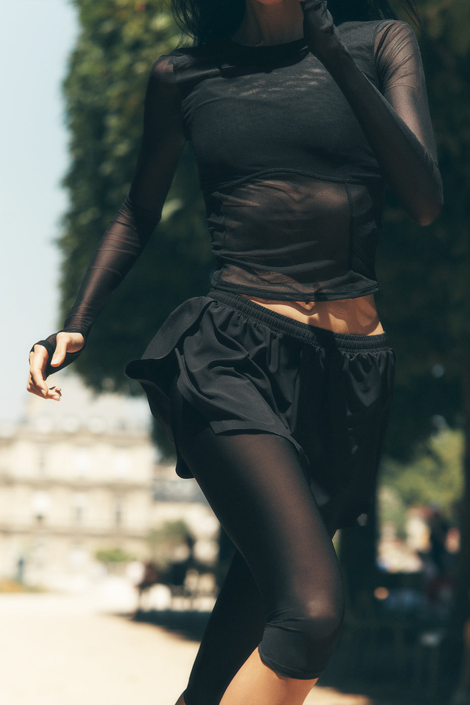 Mesh Front Runner 2 In 1 Short - Black