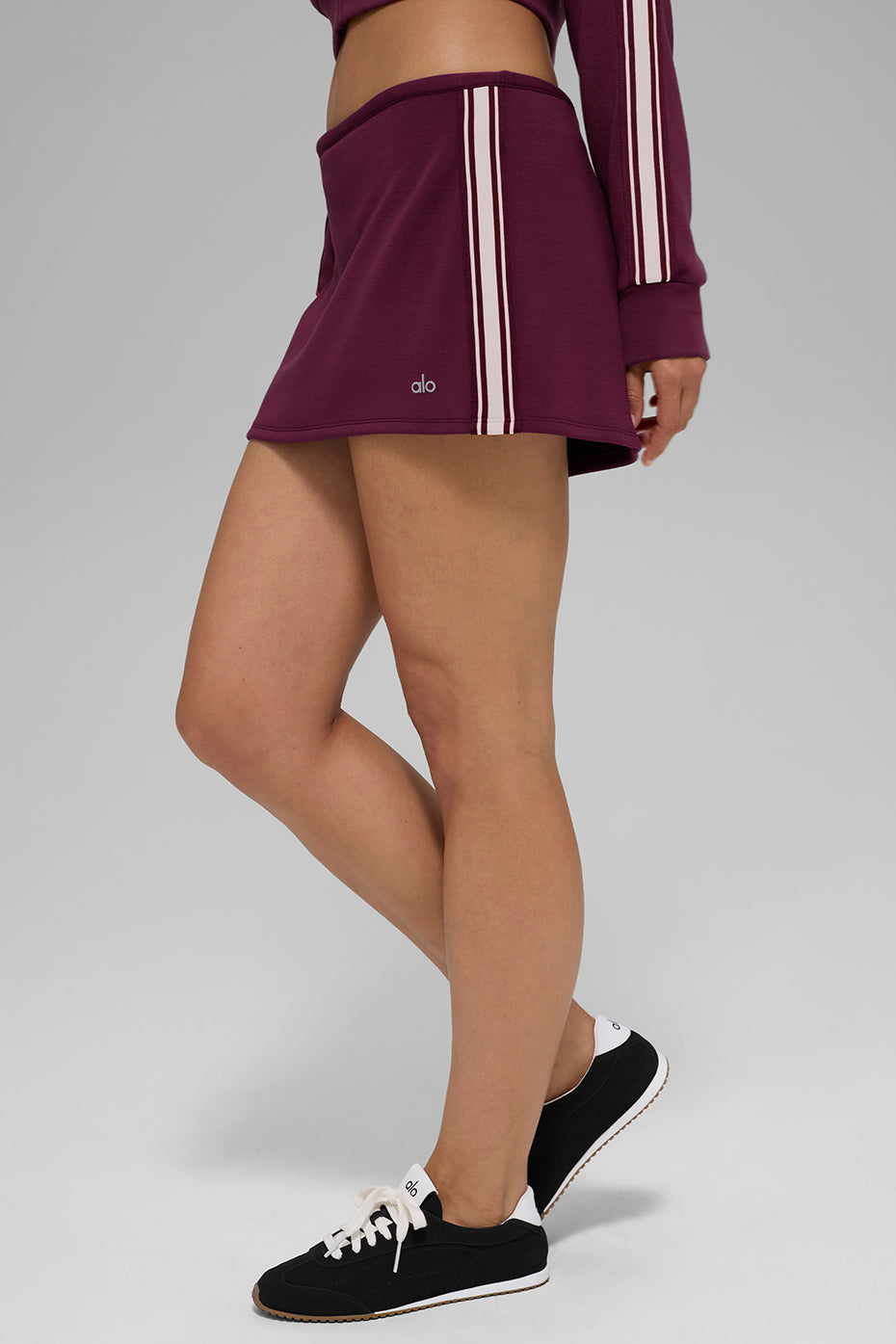 Track Star Mini Skirt - Burgundy - Image 6
