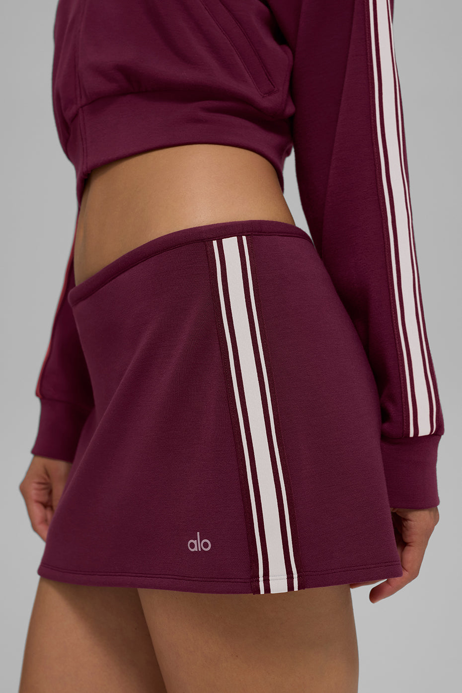 Track Star Mini Skirt - Burgundy - Image 2