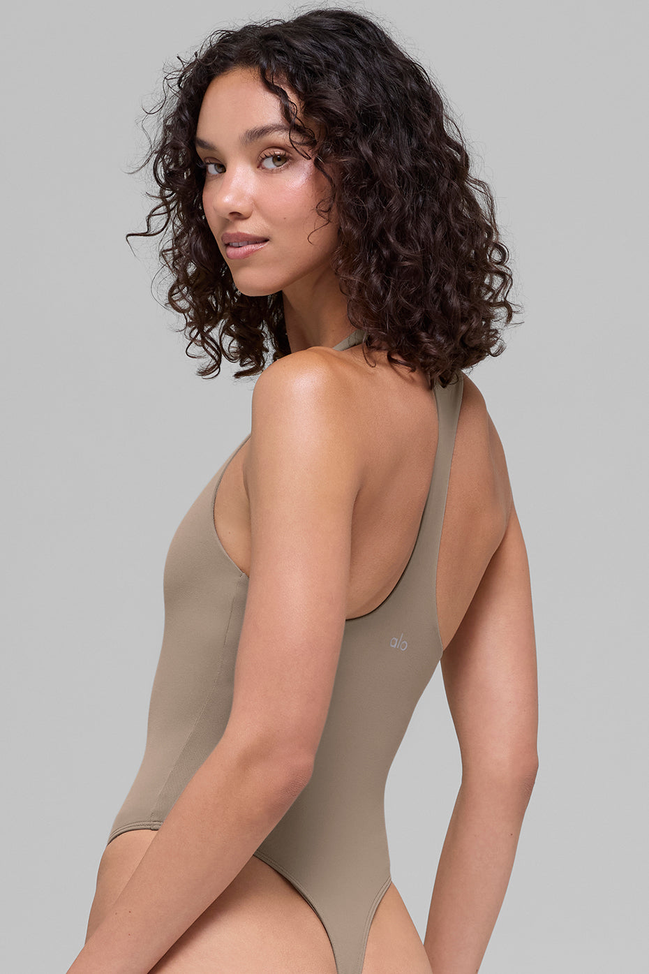 Sleek Back Bodysuit - Gravel - Image 2