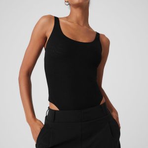 Mesh Sheer Illusion Bodysuit - Black