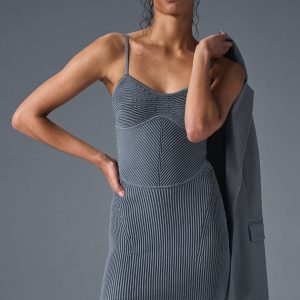 Denim Knit Mini Dress - Steel Grey/Anthracite