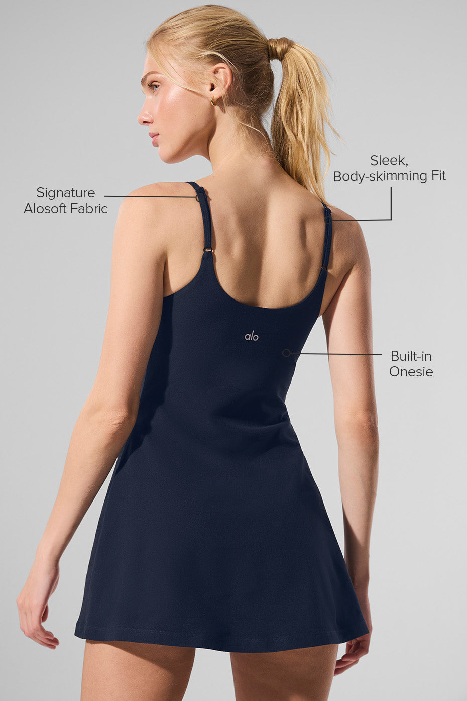 Alosoft Encore Tennis Dress - Navy - Image 2