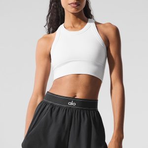 Seamless Delight High Neck Bra - White