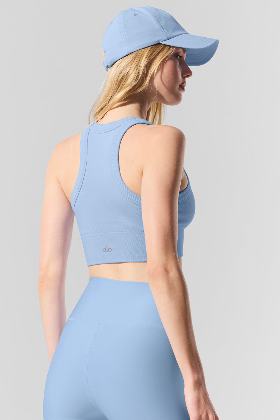 Seamless Delight High Neck Bra - Seashell Blue - Image 3