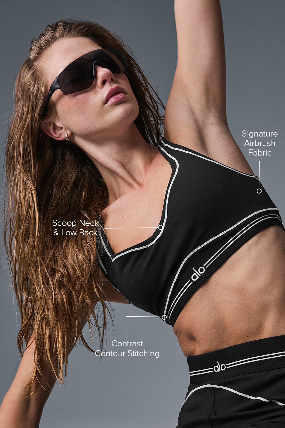 Airbrush Heart Throb Bra - Black/White - Image 2