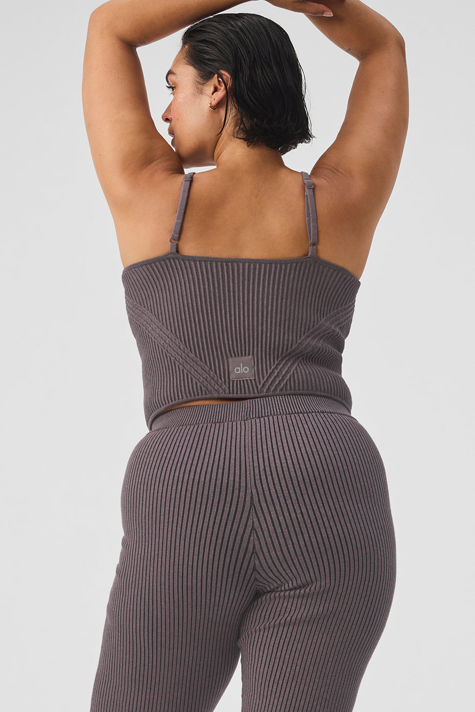 Denim Knit Garter Tank - Raisinette/Black - Image 6