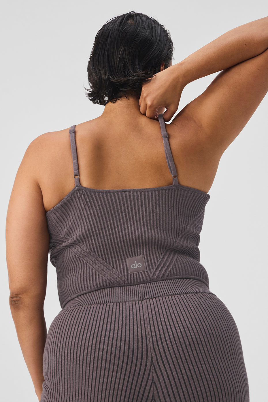 Denim Knit Garter Tank - Raisinette/Black - Image 8