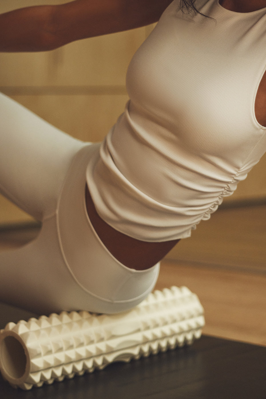 Ribbed En Pointe Tank - Ivory - Image 4