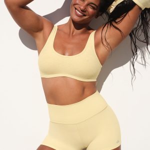 Alosoft Center Stage Bra - Warm Butter Heather