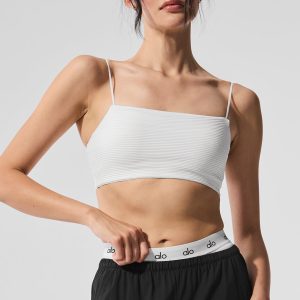 Micro Plisse Game On Bra - White