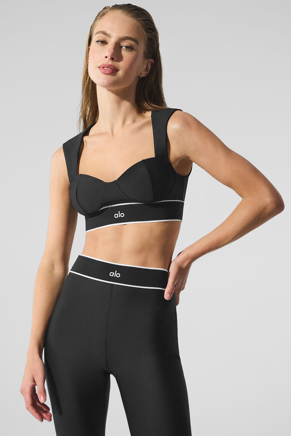 Airlift Alignment Bra - Black/White - Image 4